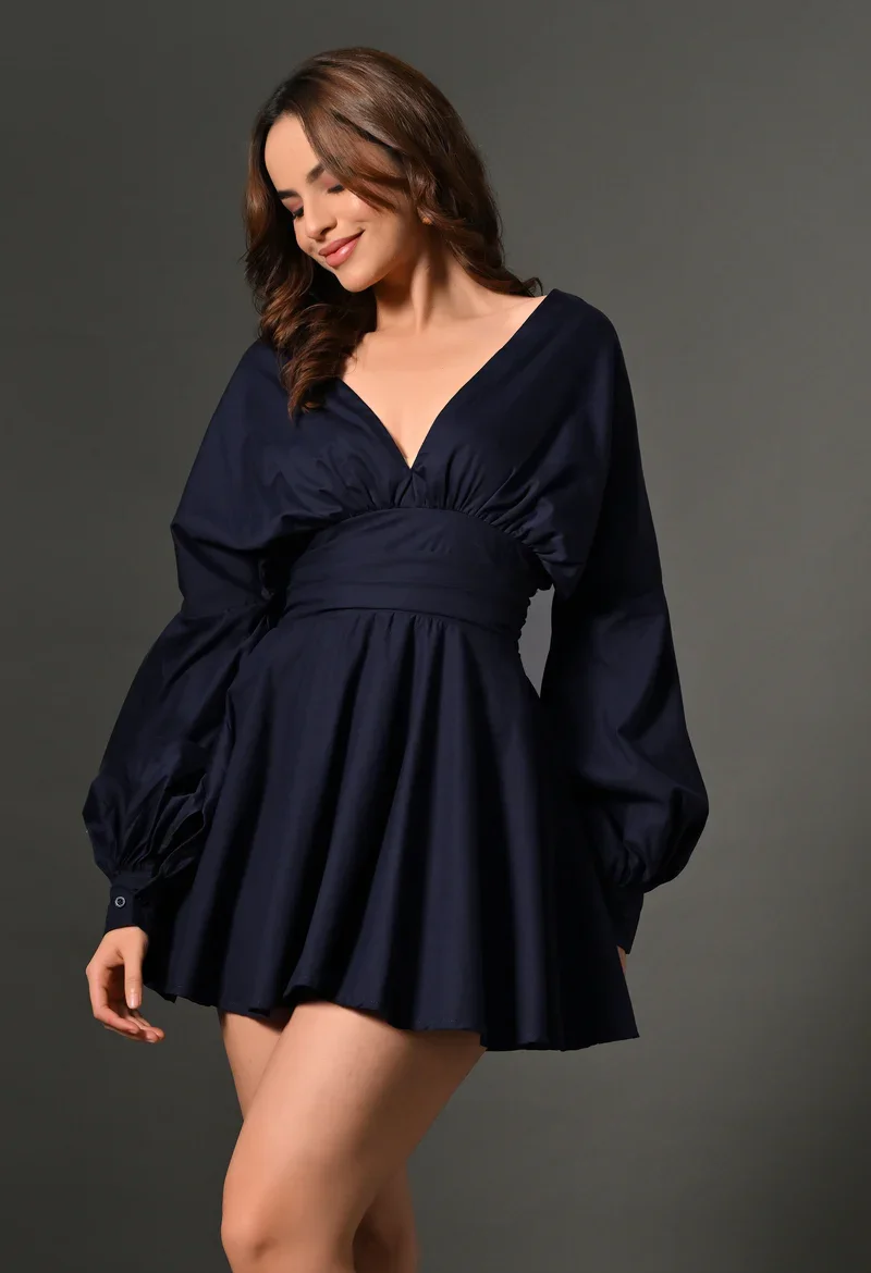 Navy Noir Dress by Newu
